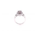2.36ct Sapphire VS2 Diamond 14k White Gold Ring