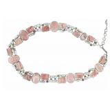 Natural Argentine Rhodochrosite Concho Belt c 1970