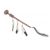 Chippewa Cree Stone Skull Cracker Dance Wand