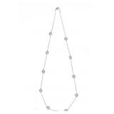 2.45ct Brilliant Diamond 14k White Gold Necklace