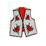 Montana Crow Fully Beaded Crow Rose Vest 1950-60s
