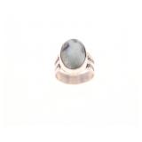 Navajo Herbert Tsosie Sterling Silver Opal Ring