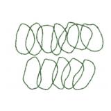 Hudson Bay Green White Heart Short Necklaces