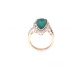 GIA 4.99ct Emerald VS2 Diamond 14k Two Tone Ring