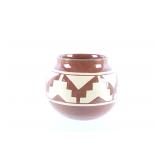 Pine Ridge Sioux Dakota Ceramic Olla by E. Woody