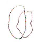 Bohemian Glass & Acrylic Trade Bead Necklaces