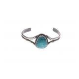 Navajo Ernest Mc Crea Silver Turquoise Bracelet