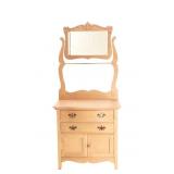 Antique Eastlake Quarter Sawn Oak Washstand