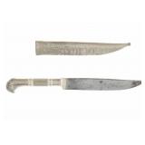18-19th Century Ottoman Silver Niello Kard Dagger