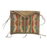 19th-C. Blackfeet Chief Little Dog Parfleche Env..
