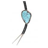 Navajo Dinï¿½ Sterling Number 8 Turquoise Bolo