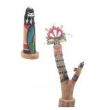 Hopi Native American Carved Wood Kachinas (2)