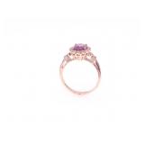 NO HEAT 1.62ct Sapphire 14k Rose Gold Ring