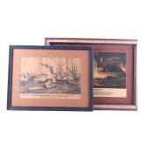 Civil War Maritime / Ironclad Battle Prints (2)