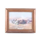 "Mandan Buffalo Hunt" C. M. Russell Framed Print