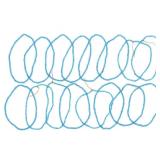 Hudson Bay Blue White Heart Short Strand Necklaces