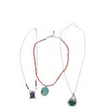 Puebloan Sterling Silver Vintage Pendant Necklaces