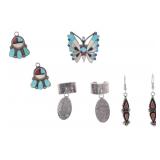 Zuni Sterling Silver Multistone Inlay Jewelry