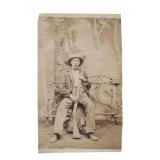 Duck Hunter & Punt Gun Original Cabinet Card Photo
