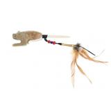 Iroquois Nation Bear Soapstone w/ Bone Stem Pipe