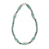 EXOTIC Vintage Sterling Silver Jadeite Necklace