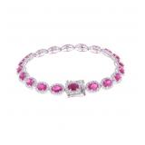 GIA Burmese Ruby VS2 Diamond Platinum Bracelet