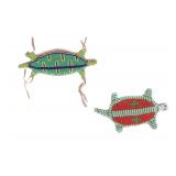 Sioux Beaded Turtle/Lizard Umbilical Cord Fetishes