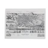 Perspective Map City Of Helena, MT Dated 1890