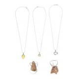 Sterling & Various Stone Necklaces 20th C. (5)
