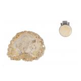 20th C. Zuni Elk Antler Burr Buckle & Bone FOB