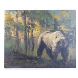 'Bear In The Woods' by John Garre, Oil on Canvas