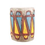 Cochiti Pueblo Polychrome Parfleche Drum 1930s-50s