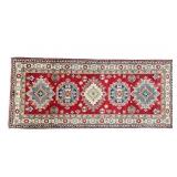 1930's Kazak Persian Hand Knotted Wool Runner Rug