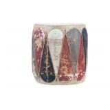 19th C. Cochiti Pueblo Painted Parfleche Drum