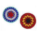 Lakota Sioux Fully Beaded Hide Belt Buckle Pair