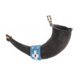 Late-1800's Lakota Sioux Beaded Buffalo Horn Cup