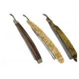 Marked Celluloid Handle Straight Razors 1950s (3)