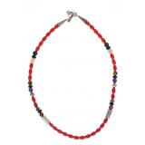 Navajo T & R Singer Silver Multi Stone Necklace