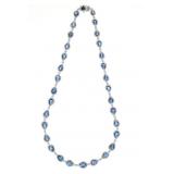 Designer Fine 29.88 ct. Blue Sapphire VS1 Necklace