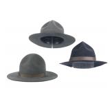 Vintage 'Montana Peak' Campaign Hats (3)