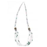 Navajo Singer Sterling 14kGF Turquoise Necklace