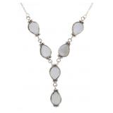 Navajo R. Sam Sterling Mother of Pearl Necklace