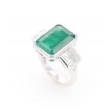 Rare Certified Russian Emerald 6.93 ct 18K Ring