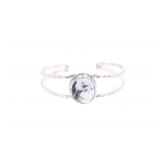 Navajo C. Begay Sterling White Buffalo Bracelet