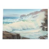 Paul Krapf Oregons Devil's Churn Oil On Board 1970