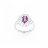 Designer Oscar Friedman 1.66ct Red-Purple Sapphire