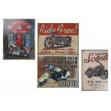Desperate Industries Motorcycle Theme 20th C Signs