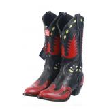 Tony Lama Beautiful Inlay & Overlay Leather Boots