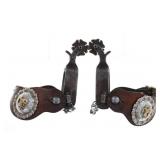 K.R. Bits & Spurs Custom Clover Rowel Spurs