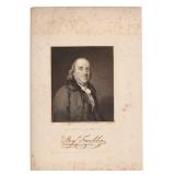 19th C. R.W.D. Dodson 'Ben Franklin' Engraving